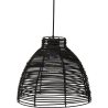Buy Black Rattan Ceiling Lamp - Boho Bali Design Pendant Lamp - Gian Black 60037 - in the UK