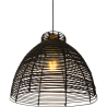Buy Black Rattan Ceiling Lamp - Boho Bali Design Pendant Lamp - Gian Black 60037 - prices