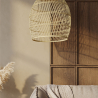 Buy Rattan Ceiling Lamp - Boho Bali Design Pendant Lamp - Bay Natural wood 60039 - in the UK