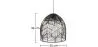 Black Rattan Ceiling Lamp - Boho Bali Design Pendant Lamp - Le image 7