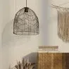 Black Rattan Ceiling Lamp - Boho Bali Design Pendant Lamp - Le image 7