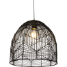 Buy Black Rattan Ceiling Lamp - Boho Bali Design Pendant Lamp - Le Black 60040 - in the UK