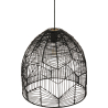 Buy Black Rattan Ceiling Lamp - Boho Bali Design Pendant Lamp - Le Black 60040 in the United Kingdom
