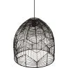 Black Rattan Ceiling Lamp - Boho Bali Design Pendant Lamp - Le image 7