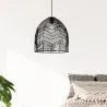 Black Rattan Ceiling Lamp - Boho Bali Design Pendant Lamp - Le image 7
