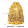 Rattan Ceiling Lamp - Boho Bali Style Pendant Lamp - Lie image 7