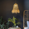 Buy Wicker Ceiling Lamp - Boho Bali Design Pendant Lamp - Thao Natural wood 60046 with a guarantee