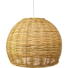 Buy Rattan Ceiling Lamp - Boho Bali Design Pendant Lamp - Paon Natural wood 60051 - in the UK