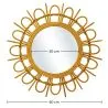 Wall Mirror - Boho Bali Round Design (60 cm) - Miu image 7
