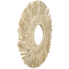Buy Wall Mirror - Boho Bali Round Design (60 cm) - Mai Natural wood 60054 - prices