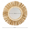 Buy Wall Mirror - Boho Bali Round Design (60 cm) - Loi Natural wood 60055 home delivery