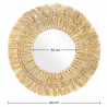 Buy Round Natural Seagrass Boho Bali Wall Mirror (56 cm) - Ais Natural wood 60056 in the United Kingdom