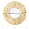 Buy Wall Mirror - Boho Bali Round Design (60 cm) - Grel Natural wood 60057 in the United Kingdom