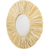 Buy Wall Mirror - Boho Bali Round Design (60 cm) - Grel Natural wood 60057 at Privatefloor