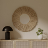 Buy Wall Mirror - Boho Bali Round Design (60 cm) - Grel Natural wood 60057 with a guarantee