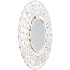 Buy Wall Mirror - White Boho Bali Round Design (60 cm) - Lenai White 60060 - prices