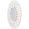 Buy Wall Mirror - White Boho Bali Round Design (60 cm) - Lenai White 60060 at Privatefloor
