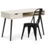 Buy Wooden Desk - Scandinavian Design - Beckett + Dining Chair - Stylix Black 60065 - in the UK
