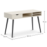 Buy Wooden Desk - Scandinavian Design - Beckett + Dining Chair - Stylix Black 60065 home delivery