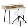 Buy Wooden Desk - Scandinavian Design - Torkel + Designer Office Chair - Joan White 60066 - in the UK