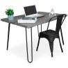 Desk Set - Industrial Design 120cm - Hairpin + Dining Chair - Stylix image 7
