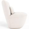 Buy Design Armchair - Upholstered in Bouclé Fabric - Carla White 60071 with a guarantee