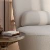 Buy Design Armchair - Upholstered in Bouclé Fabric - Carla White 60071 in the United Kingdom
