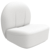 Buy Design Armchair - Upholstered in Bouclé Fabric - Loraine White 60072 - in the UK