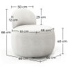 Buy White boucle ​armchair - upholstered - Melanie White 60073 - prices