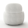 Buy White boucle ​armchair - upholstered - Melanie White 60073 in the United Kingdom