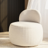 Buy White boucle ​armchair - upholstered - Melanie White 60073 - in the UK