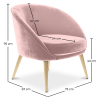 Buy Design Armchair - Upholstered in Velvet - Pimba Light Pink 60077 - in the UK