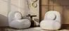 Bouclé fabric upholstered armchair - Larry image 7