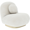 Buy White boucle armchair - upholstered - Larry White 60078 at Privatefloor