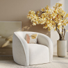 Buy Armchair with Armrests - Upholstered in Boucle Fabric - Seral White 60080 - in the UK