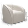 Armchair with Armrests - Upholstered in Boucle Fabric - Seral image 7