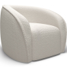 Buy Armchair with Armrests - Upholstered in Boucle Fabric - Seral White 60080 in the United Kingdom