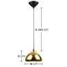 Designer Ceiling Lamp - Chrome Metal Pendant Lamp - 18cm - Nullify image 7