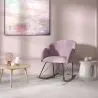 Rocking Chair with Armrests - Upholstered in Velvet - Freia image 7