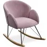 Rocking Chair with Armrests - Upholstered in Velvet - Freia image 7