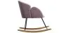 Rocking Chair with Armrests - Upholstered in Velvet - Freia image 7