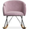 Buy Rocking Chair with Armrests - Upholstered in Velvet - Freia Light Pink 60082 at Privatefloor