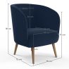 Design Armchair - Upholstered in Velvet - Krenda image 7
