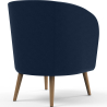 Buy Design Armchair - Upholstered in Velvet - Krenda Dark blue 60083 in the United Kingdom