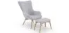 Armchair with Footrest - Upholstered in Linen - Huda image 7