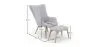  Armchair with Footrest - Upholstered in Linen - Huda image 7