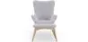  Armchair with Footrest - Upholstered in Linen - Huda image 7