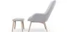  Armchair with Footrest - Upholstered in Linen - Huda image 7