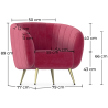 Buy Velvet upholstered armchair - Nuba Cognac 60086 with a guarantee