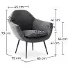 Armchair with Armrests - Upholstered in Velvet - Eila image 7